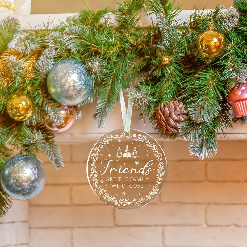 TEEBIM Friendship Gifts for Women Friends - Gifts for Friends Female - Best Friend Christmas Ornaments - Friendship Christmas Ornaments - Besties Ornament - Acrylic Hanging Ornament - Image 5